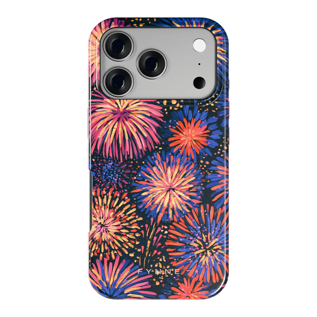 Beschilderd vuurwerk hoesje voor iPhone 17 Pro, achterkant