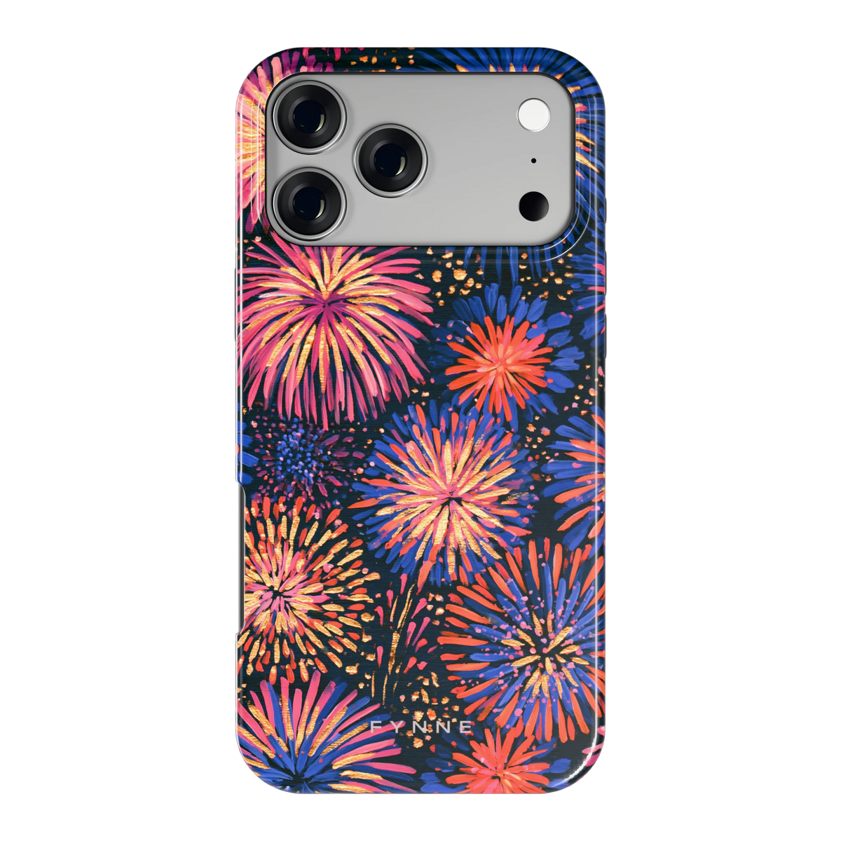Beschilderd vuurwerk hoesje voor iPhone 17 Pro Max, achterkant