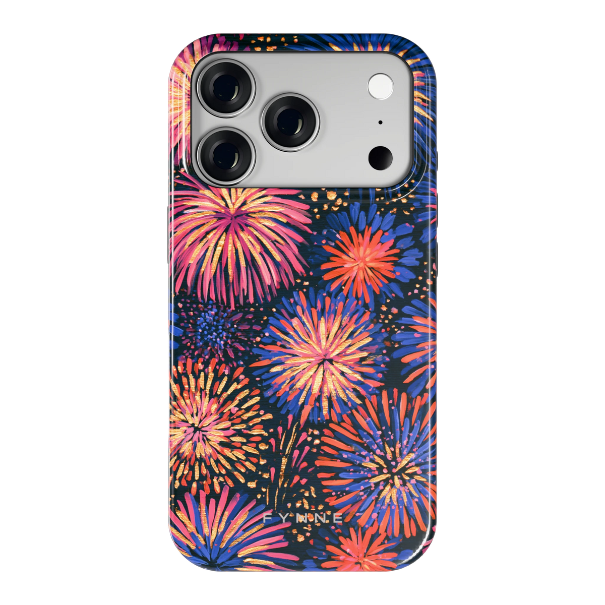 Beschilderd vuurwerk hoesje voor iPhone 18 Pro, achterkant
