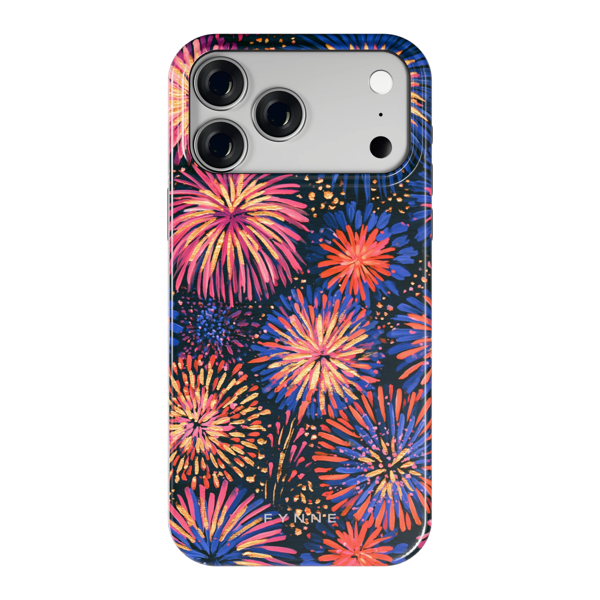 Beschilderd vuurwerk hoesje voor iPhone 18 Pro Max, achterkant