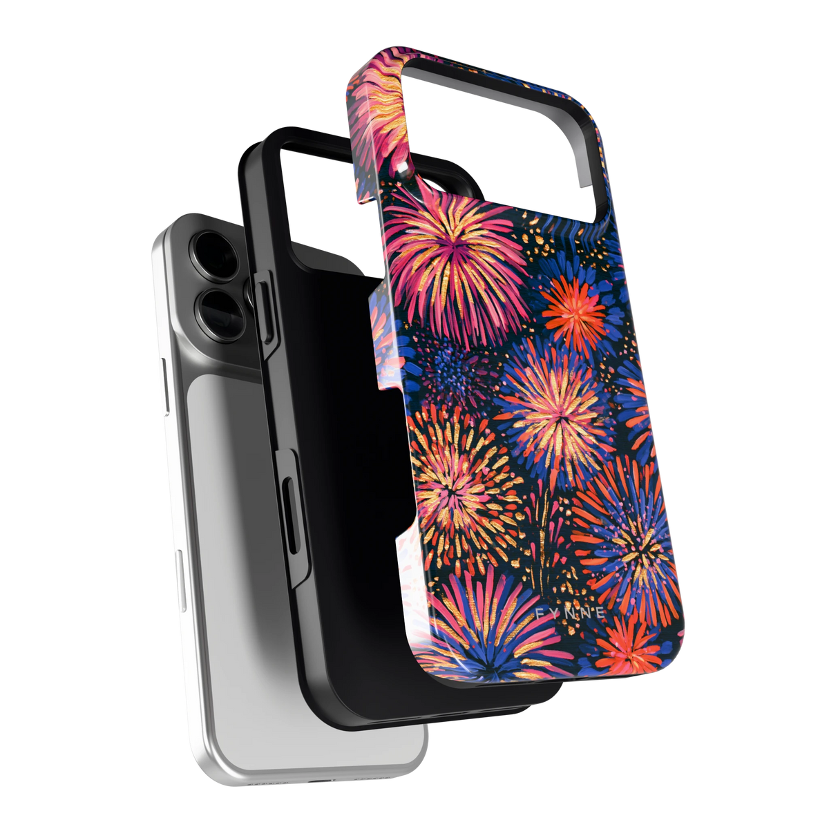 Beschilderd vuurwerk hoesje voor iPhone 18 Pro Max, los van de telefoon