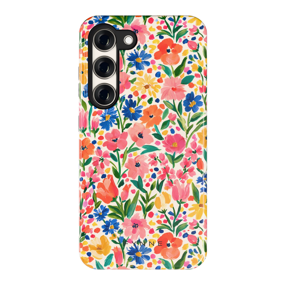 Geschilderd Bloemenveld hoesje voor Galaxy S23, achterkant