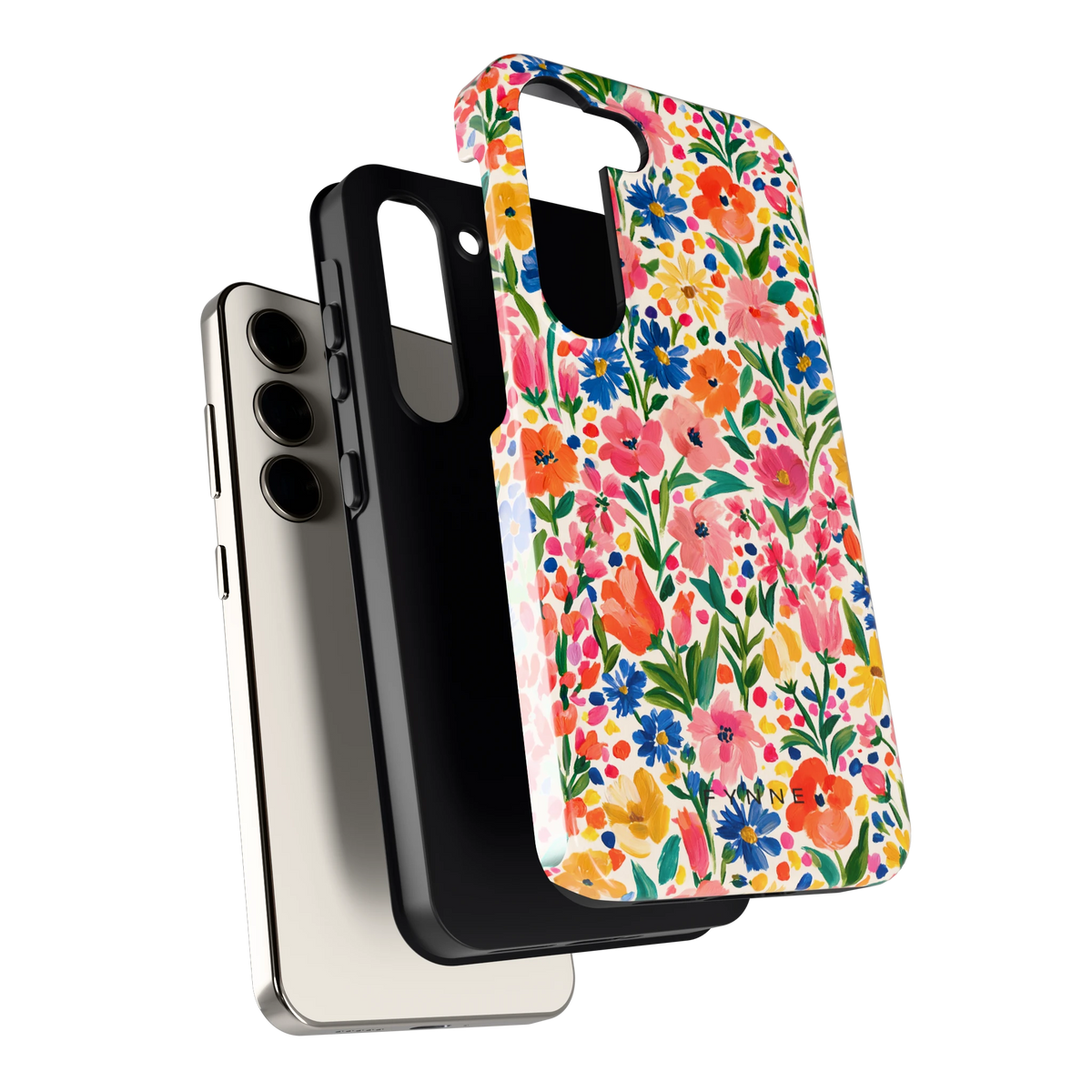 Geschilderd Bloemenveld hoesje voor Galaxy S23, los van de telefoon