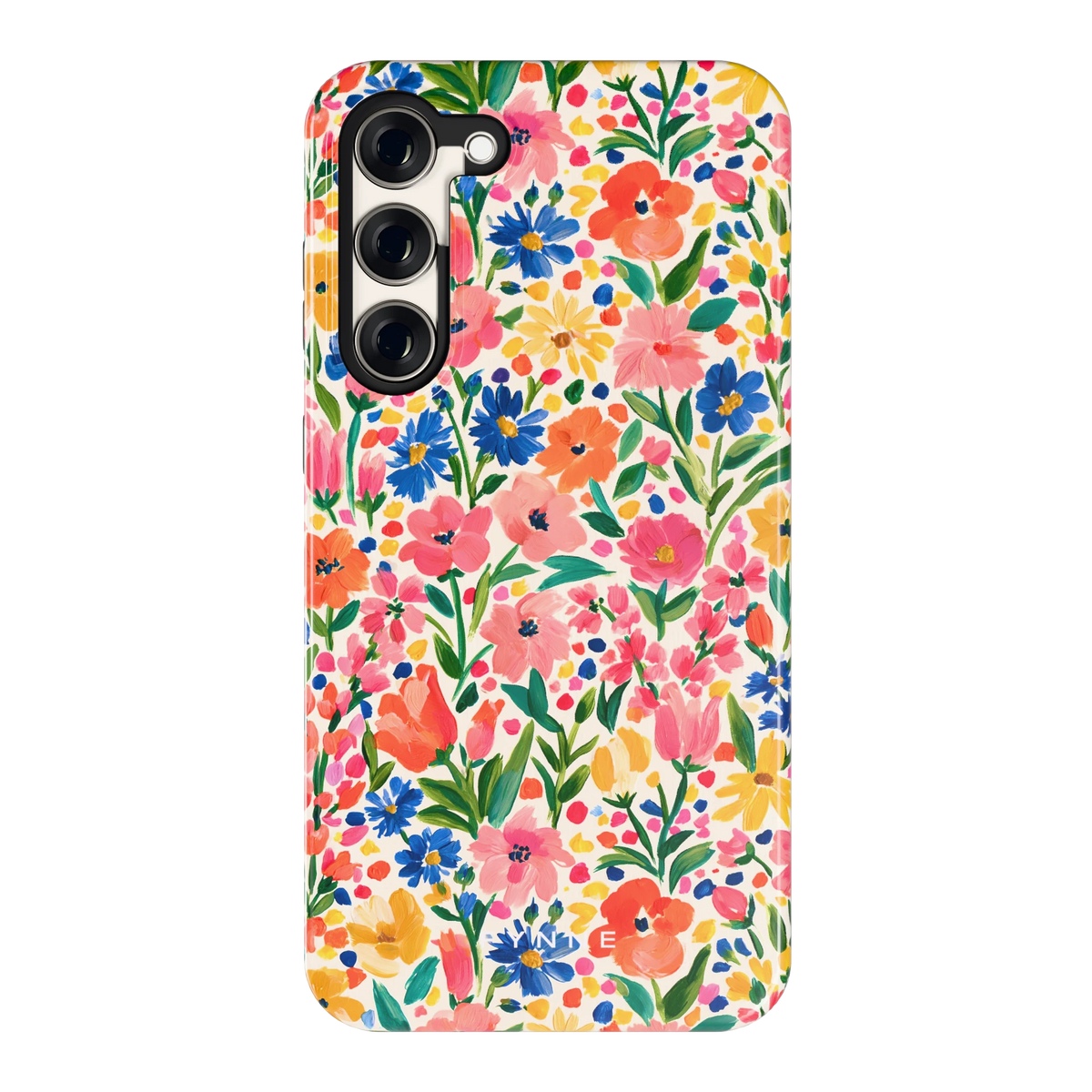 Geschilderd Bloemenveld hoesje voor Galaxy S23+, achterkant