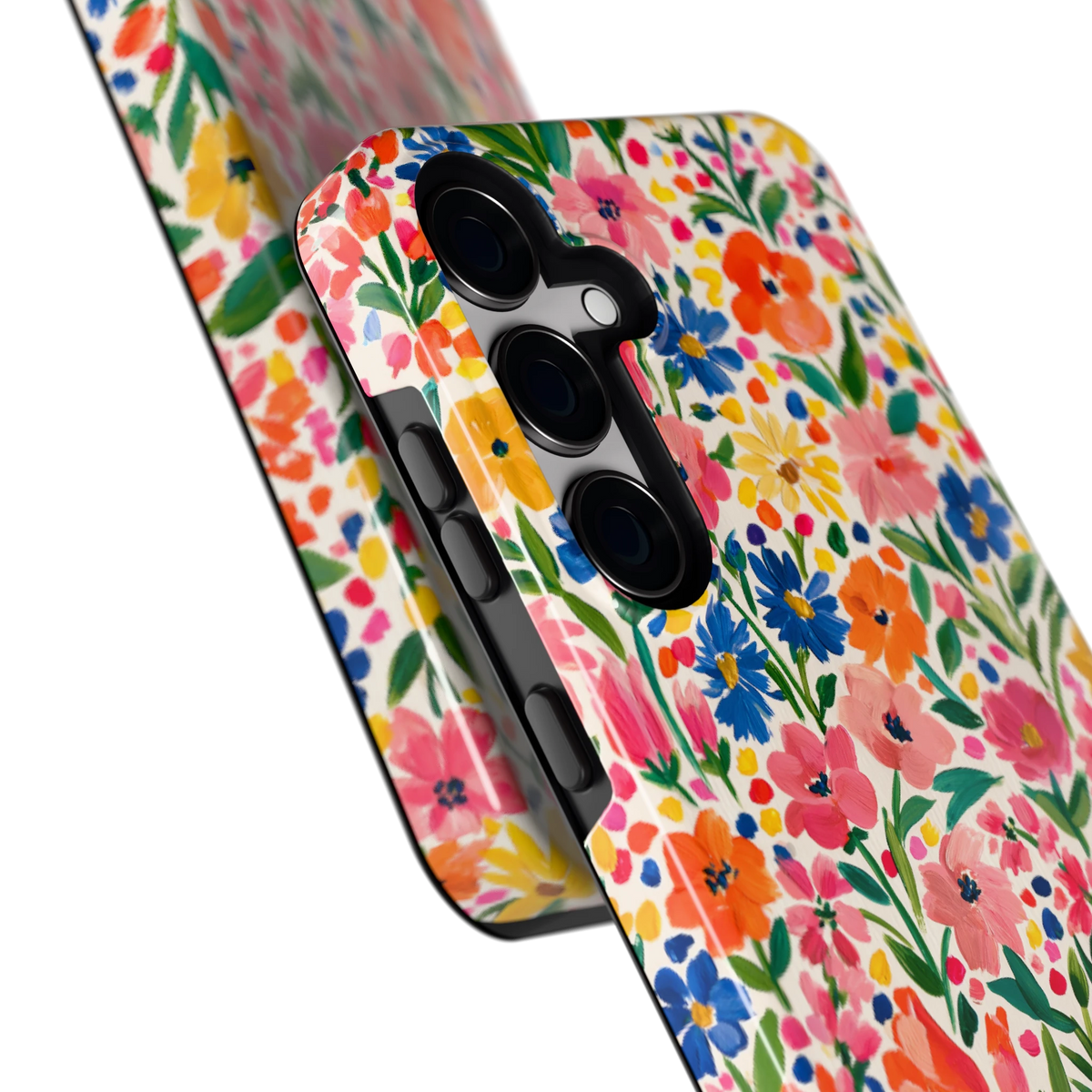 Geschilderd Bloemenveld hoesje voor Galaxy S24+, close-up