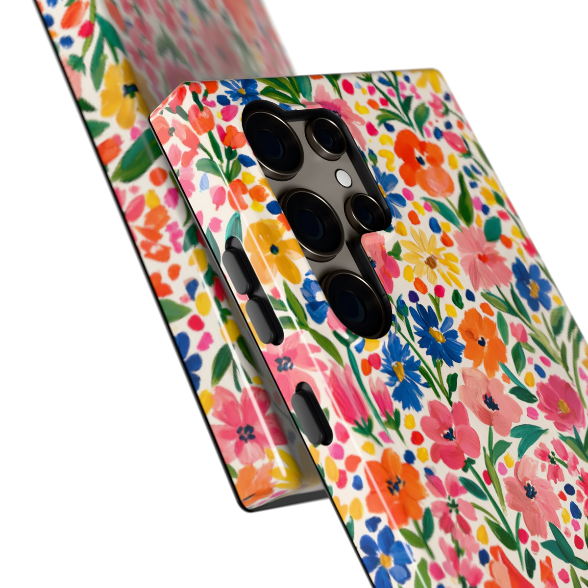 Geschilderd Bloemenveld hoesje voor Galaxy S24 Ultra, close-up