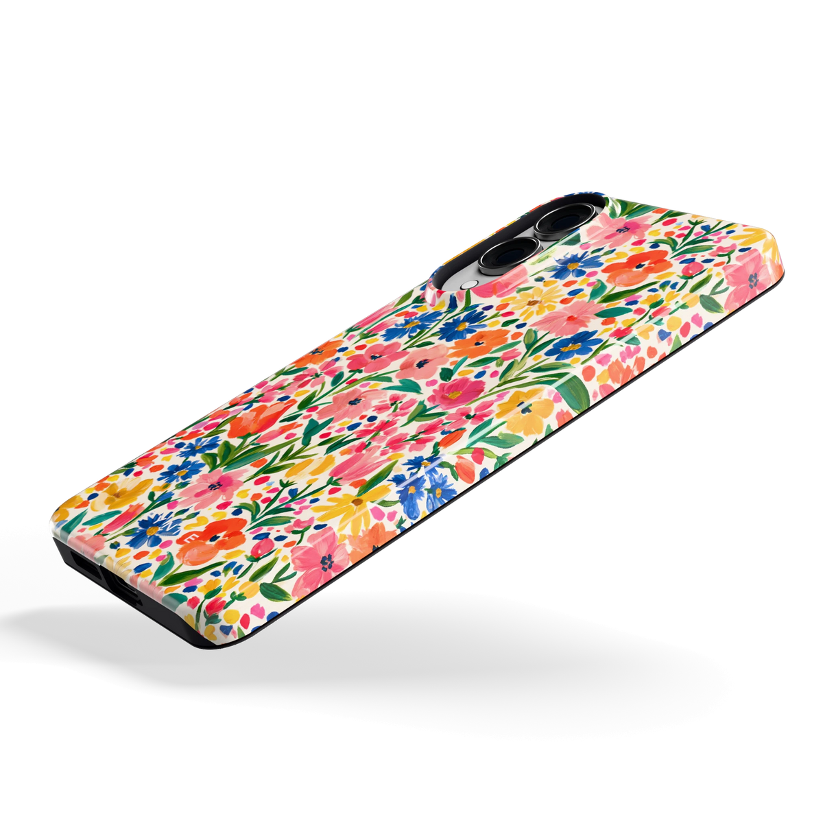Geschilderd Bloemenveld hoesje voor Galaxy S25 Edge, schuin