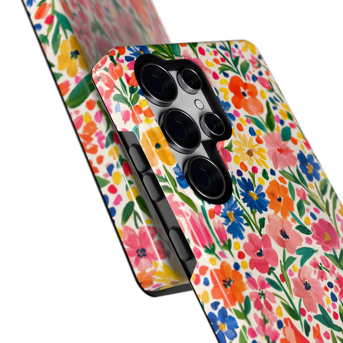 Geschilderd Bloemenveld hoesje voor Galaxy S25 Ultra, close-up