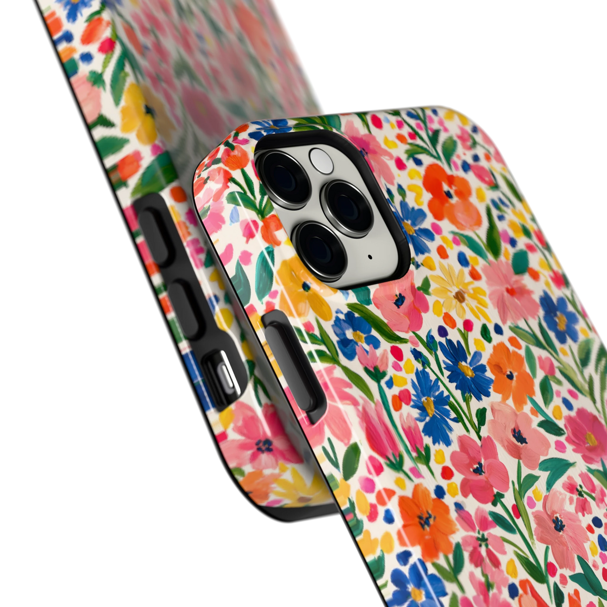 Geschilderd Bloemenveld hoesje voor iPhone 11 Pro Max, close-up