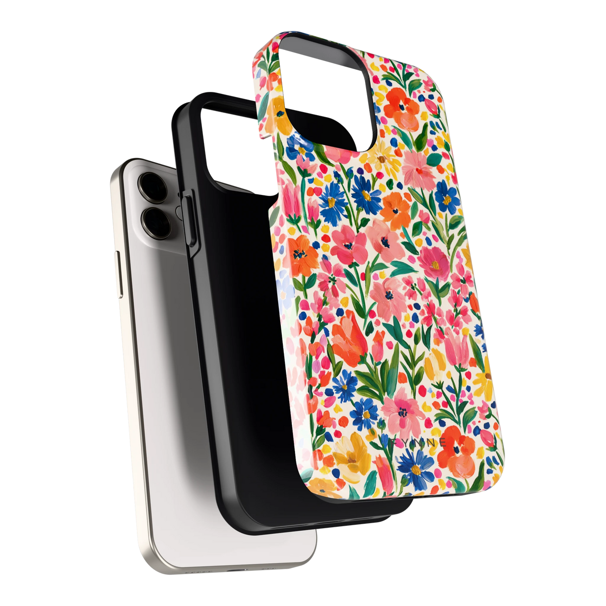 Geschilderd Bloemenveld hoesje voor iPhone 12, los van de telefoon