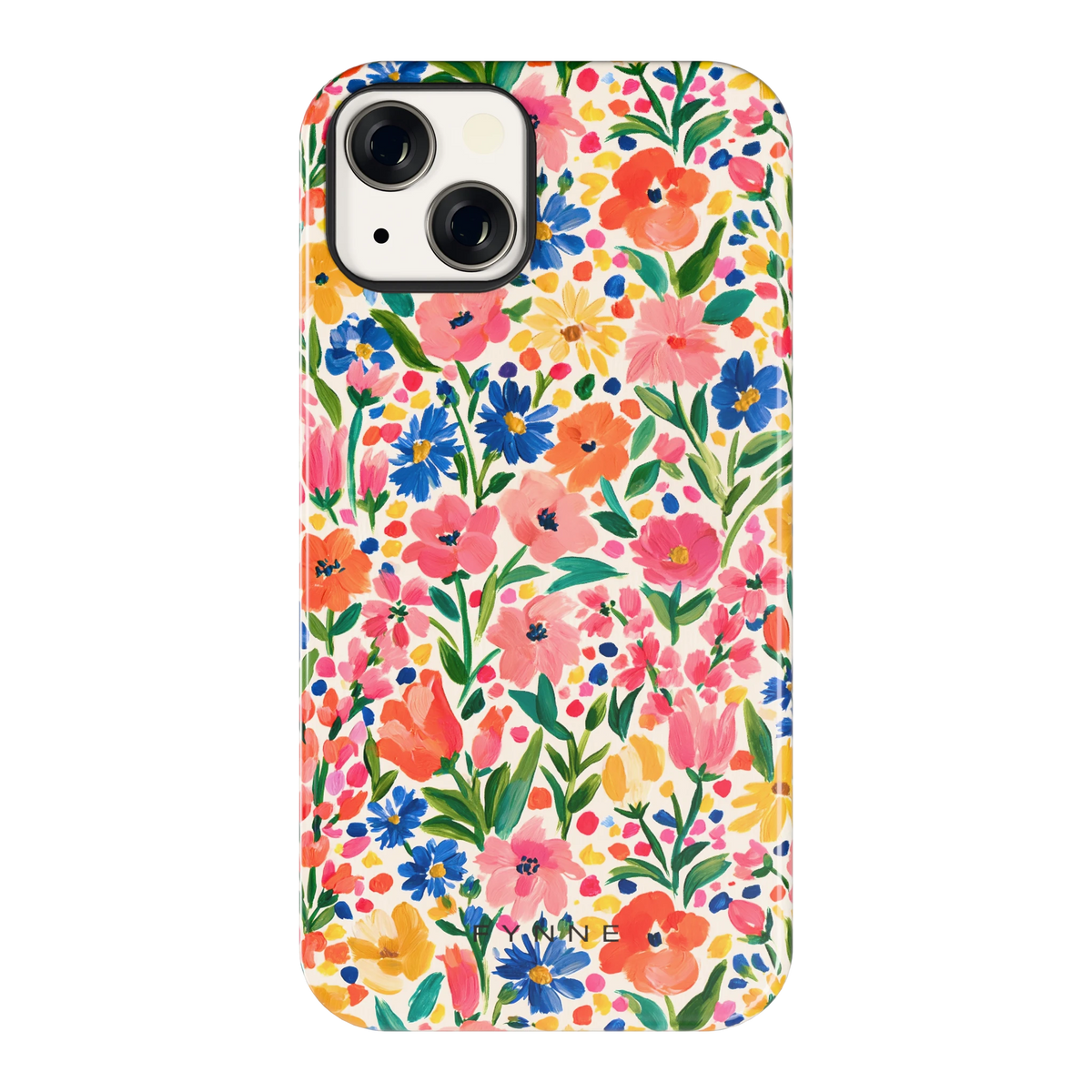 Geschilderd Bloemenveld hoesje voor iPhone 13, achterkant