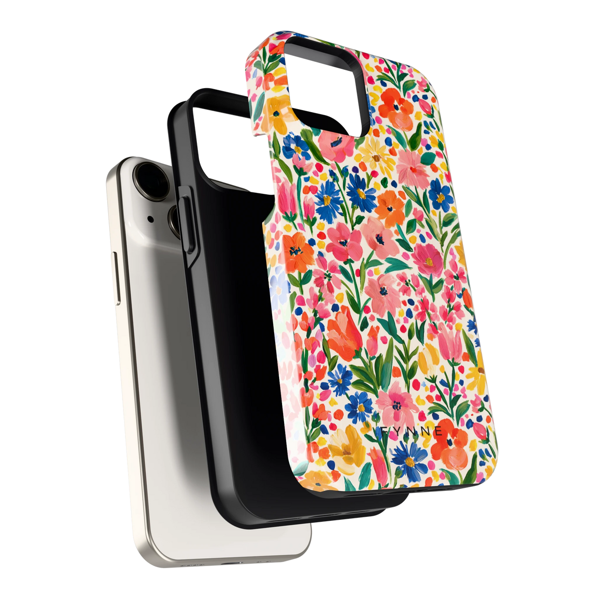 Geschilderd Bloemenveld hoesje voor iPhone 13 mini, los van de telefoon
