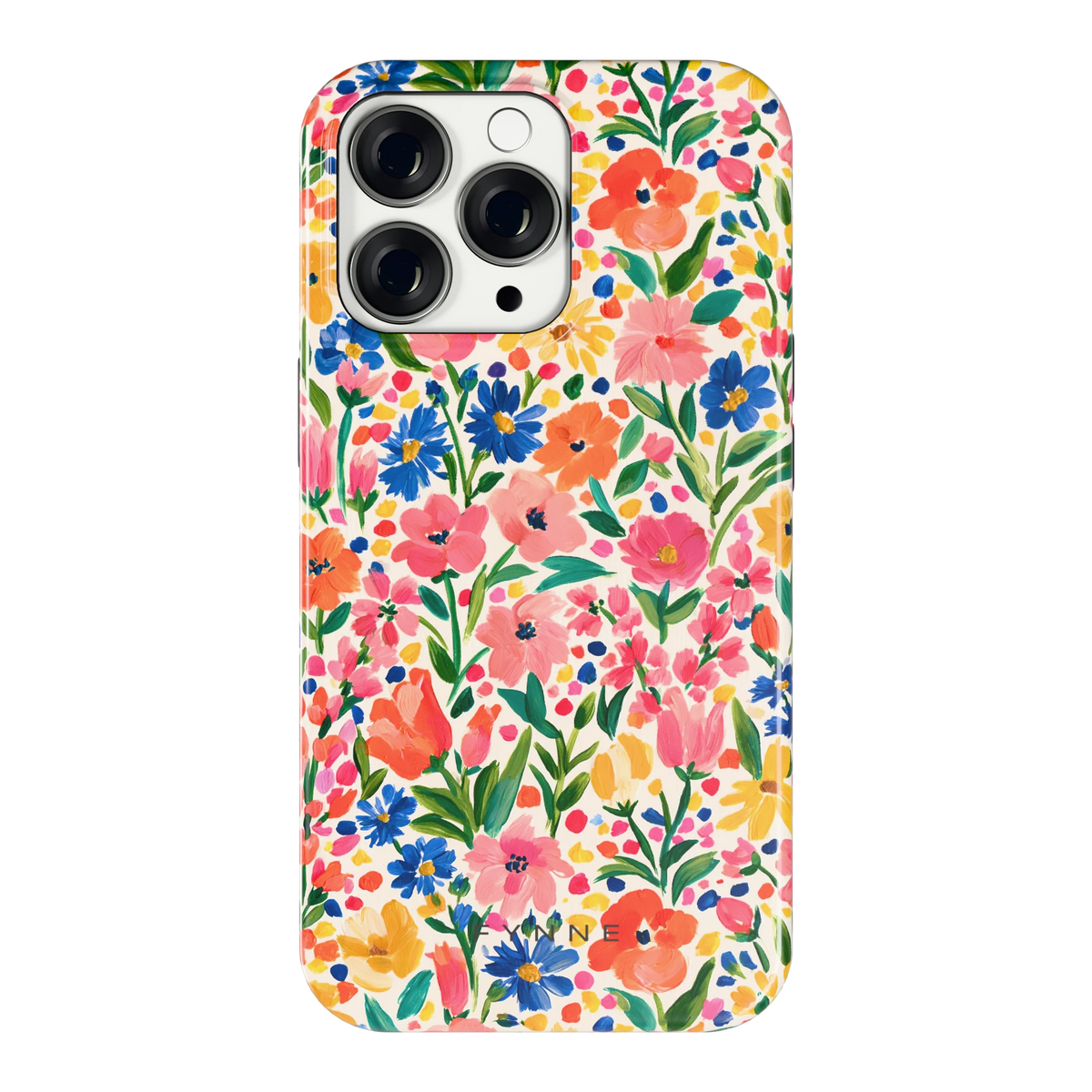 Geschilderd Bloemenveld hoesje voor iPhone 13 Pro, achterkant