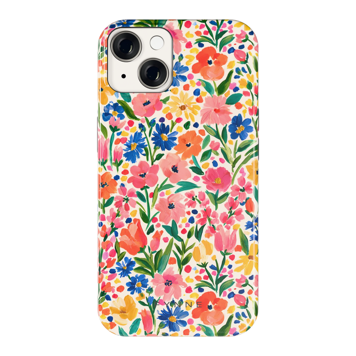 Geschilderd Bloemenveld hoesje voor iPhone 14, achterkant