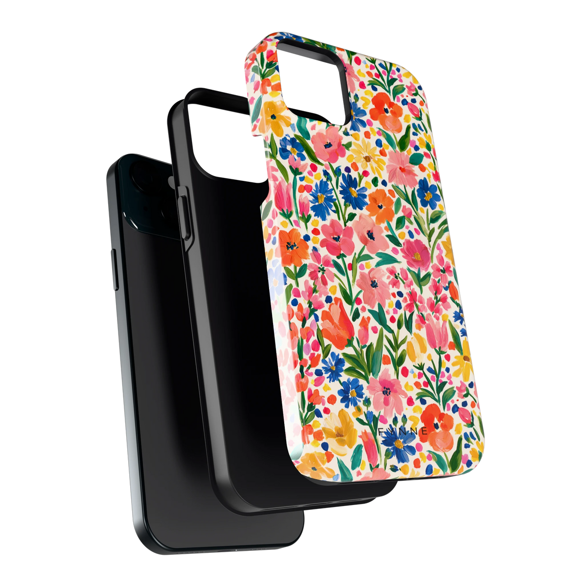 Geschilderd Bloemenveld hoesje voor iPhone 15 Plus, los van de telefoon
