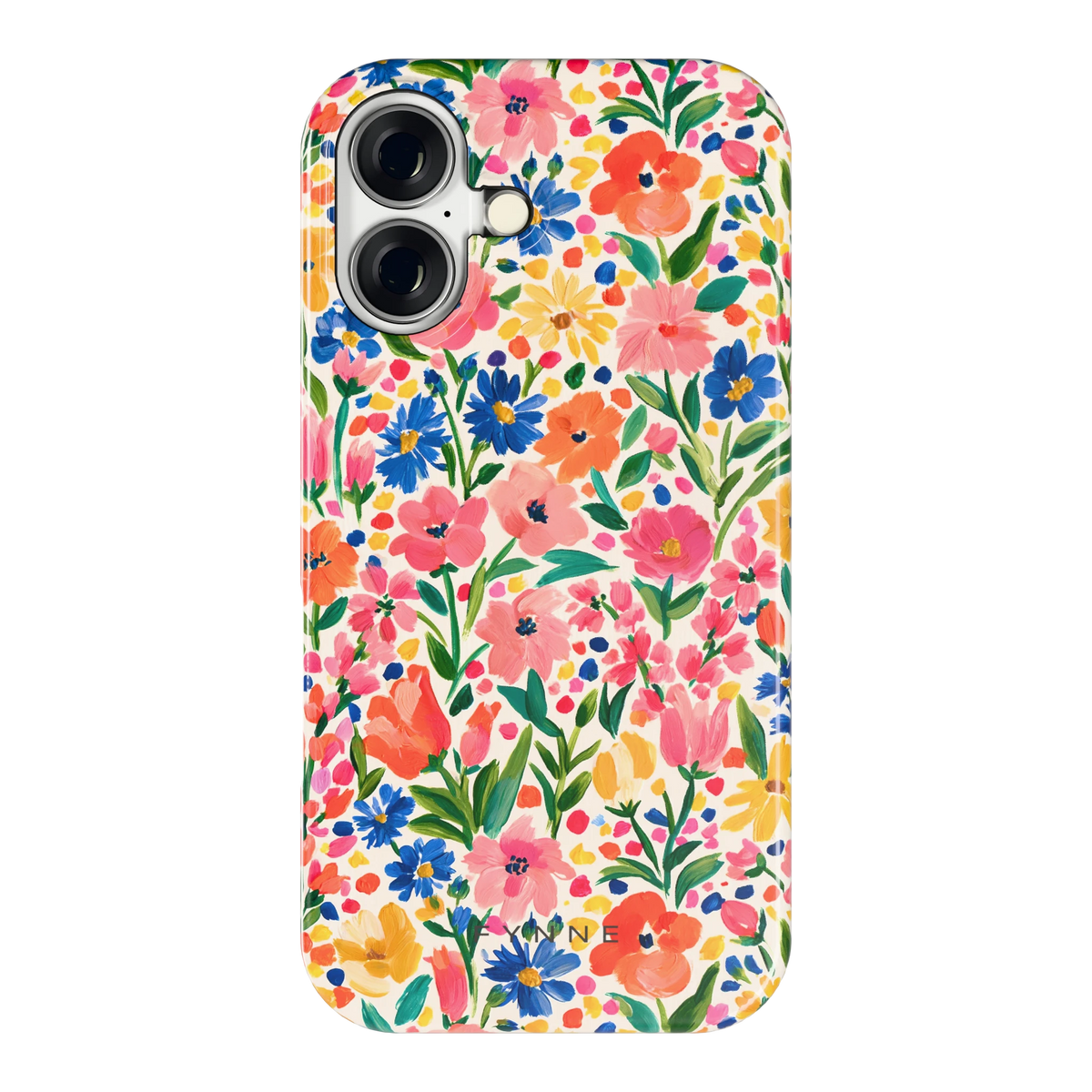 Geschilderd Bloemenveld hoesje voor iPhone 16, achterkant