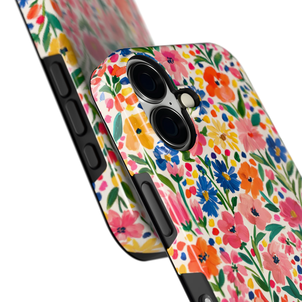 Geschilderd Bloemenveld hoesje voor iPhone 16, close-up