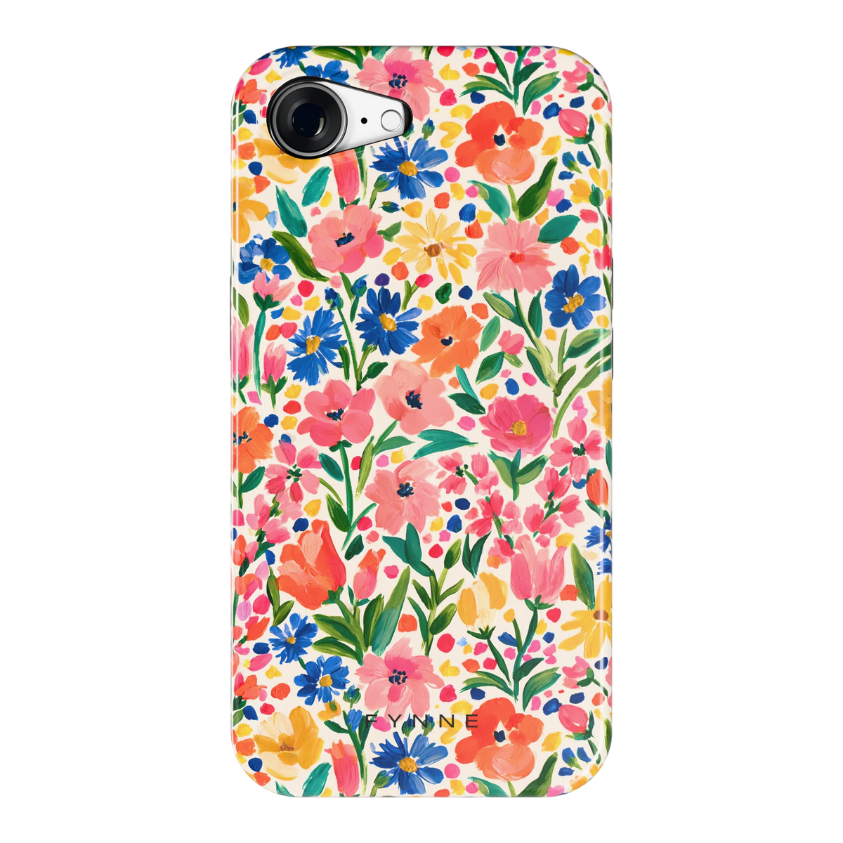 Geschilderd Bloemenveld hoesje voor iPhone 16e, achterkant