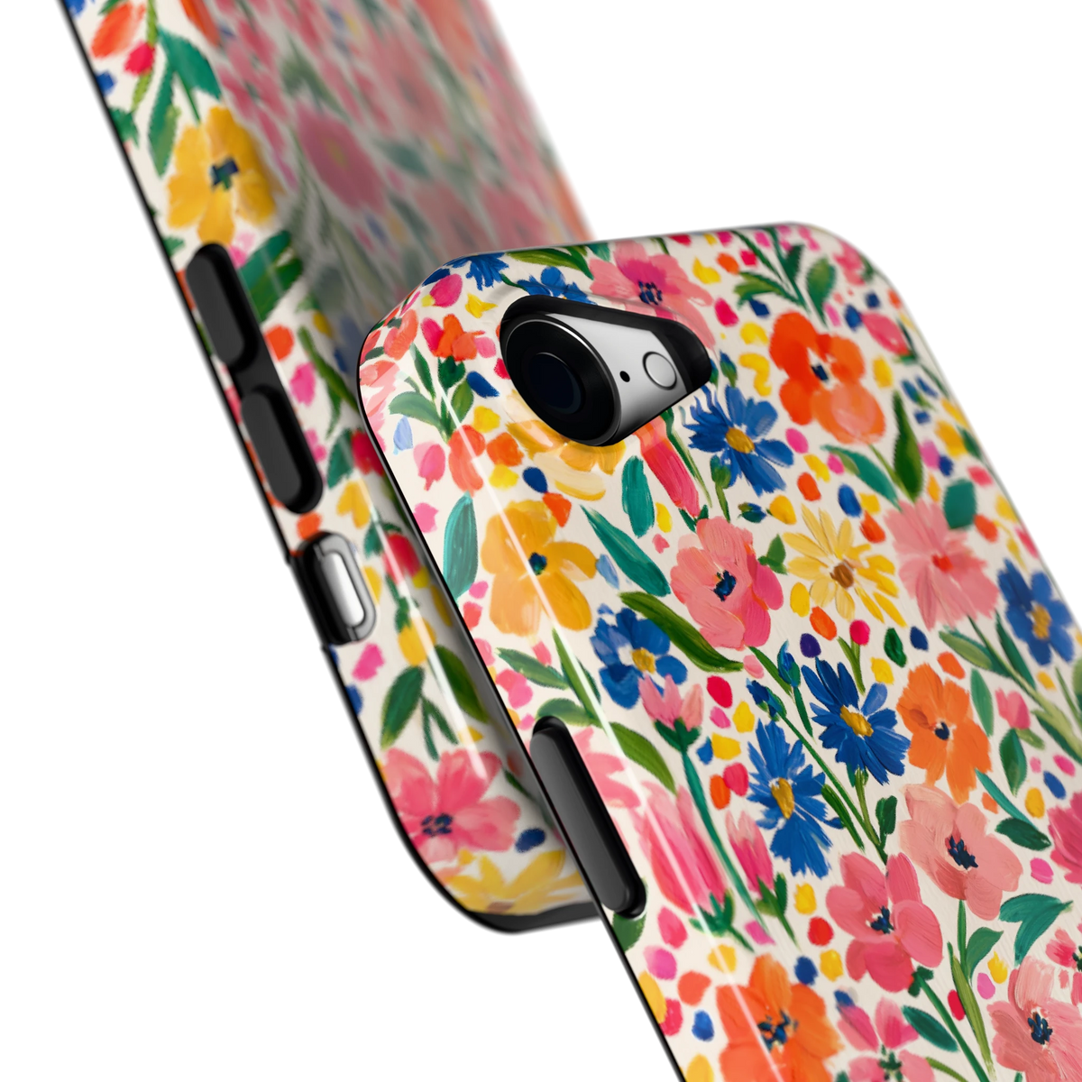 Geschilderd Bloemenveld hoesje voor iPhone 16e, close-up