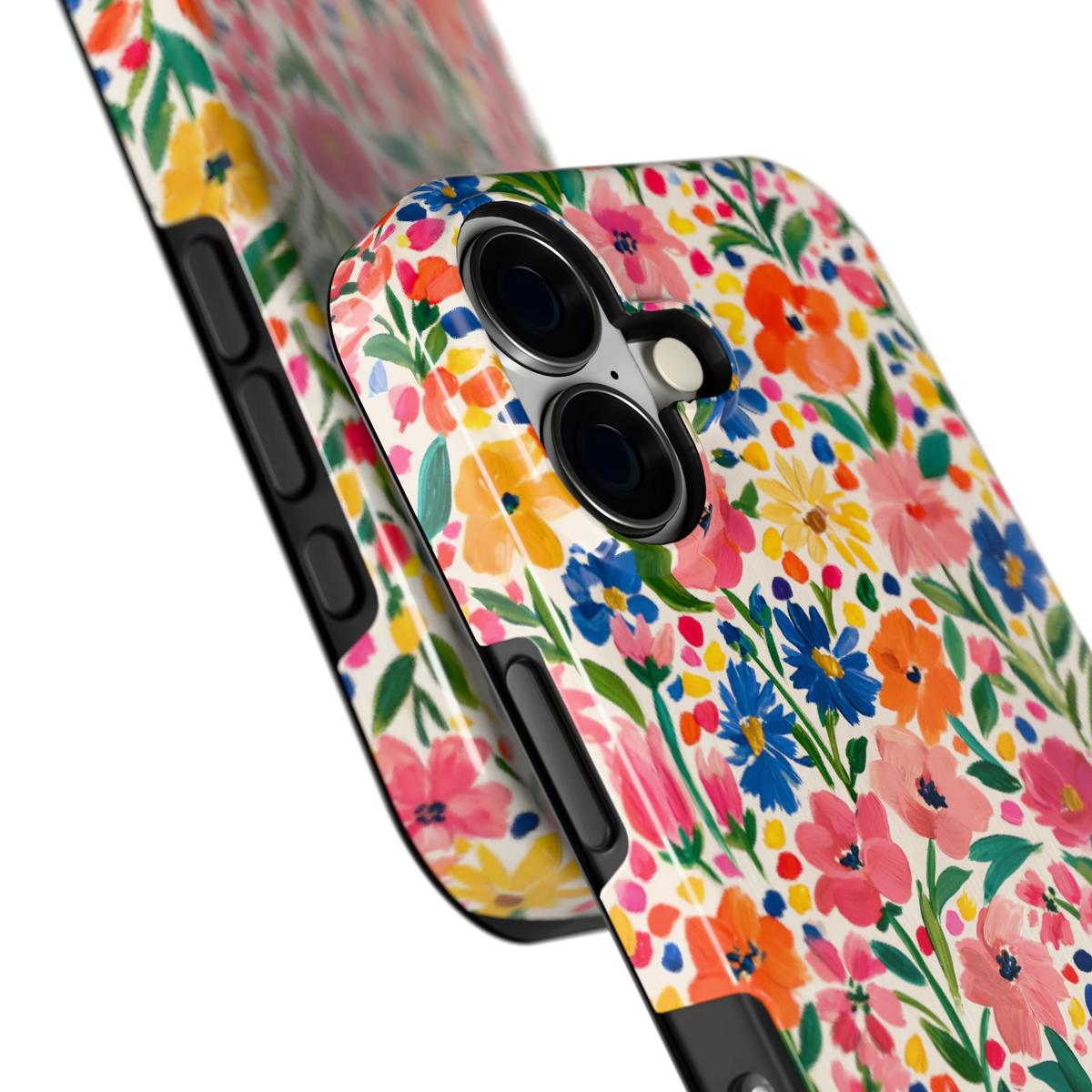 Geschilderd Bloemenveld hoesje voor iPhone 17, close-up