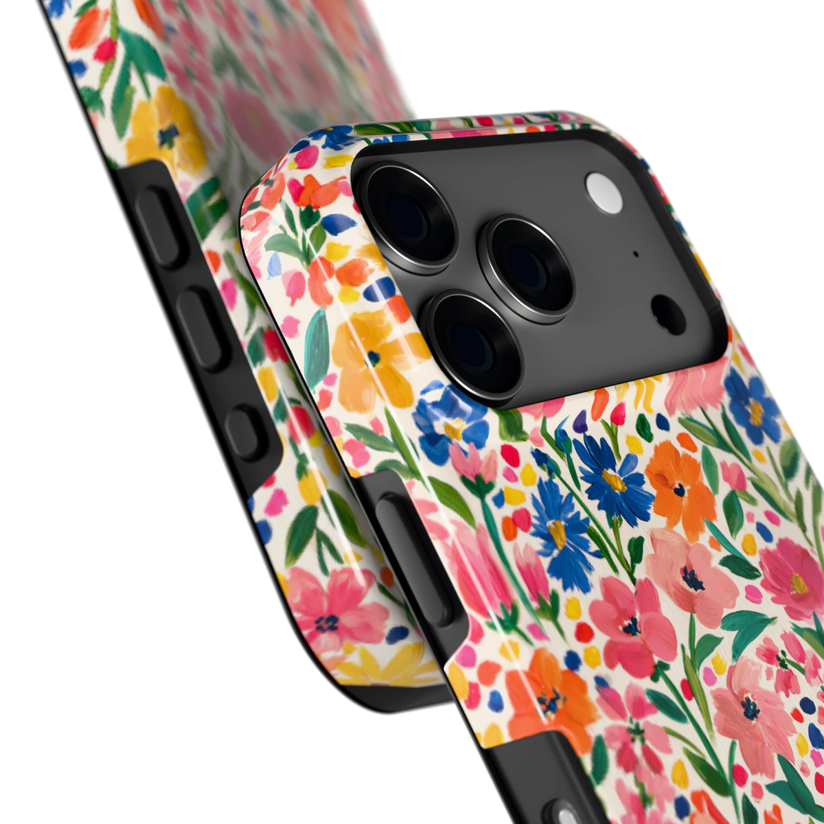 Geschilderd Bloemenveld hoesje voor iPhone 17 Pro, close-up