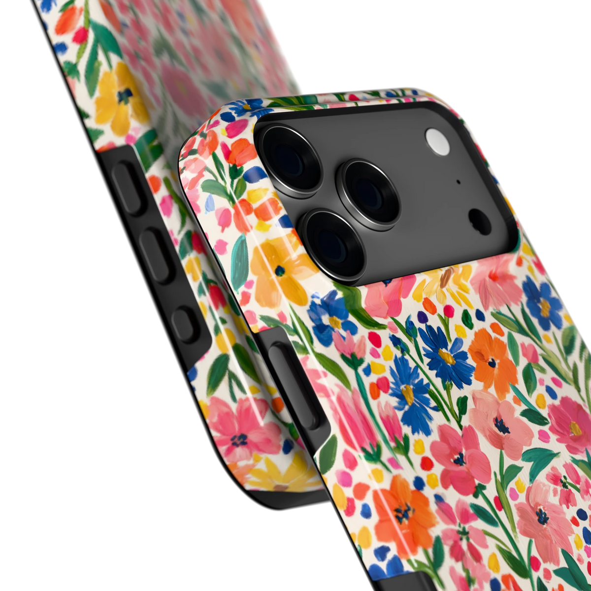 Geschilderd Bloemenveld hoesje voor iPhone 17 Pro Max, close-up