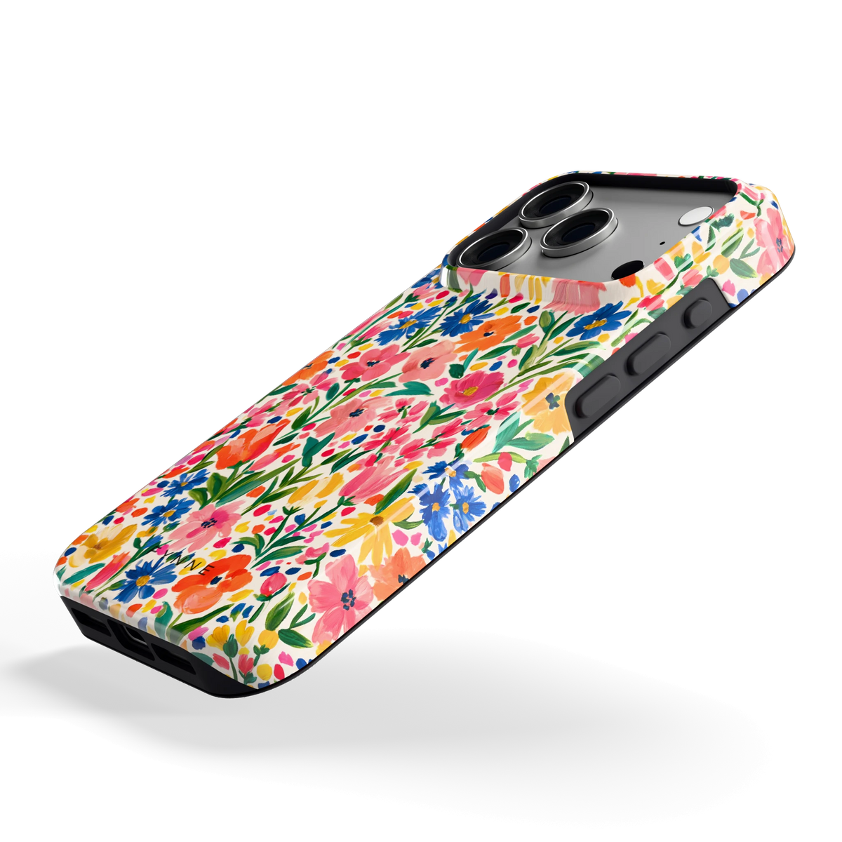 Geschilderd Bloemenveld hoesje voor iPhone 18 Pro, schuin