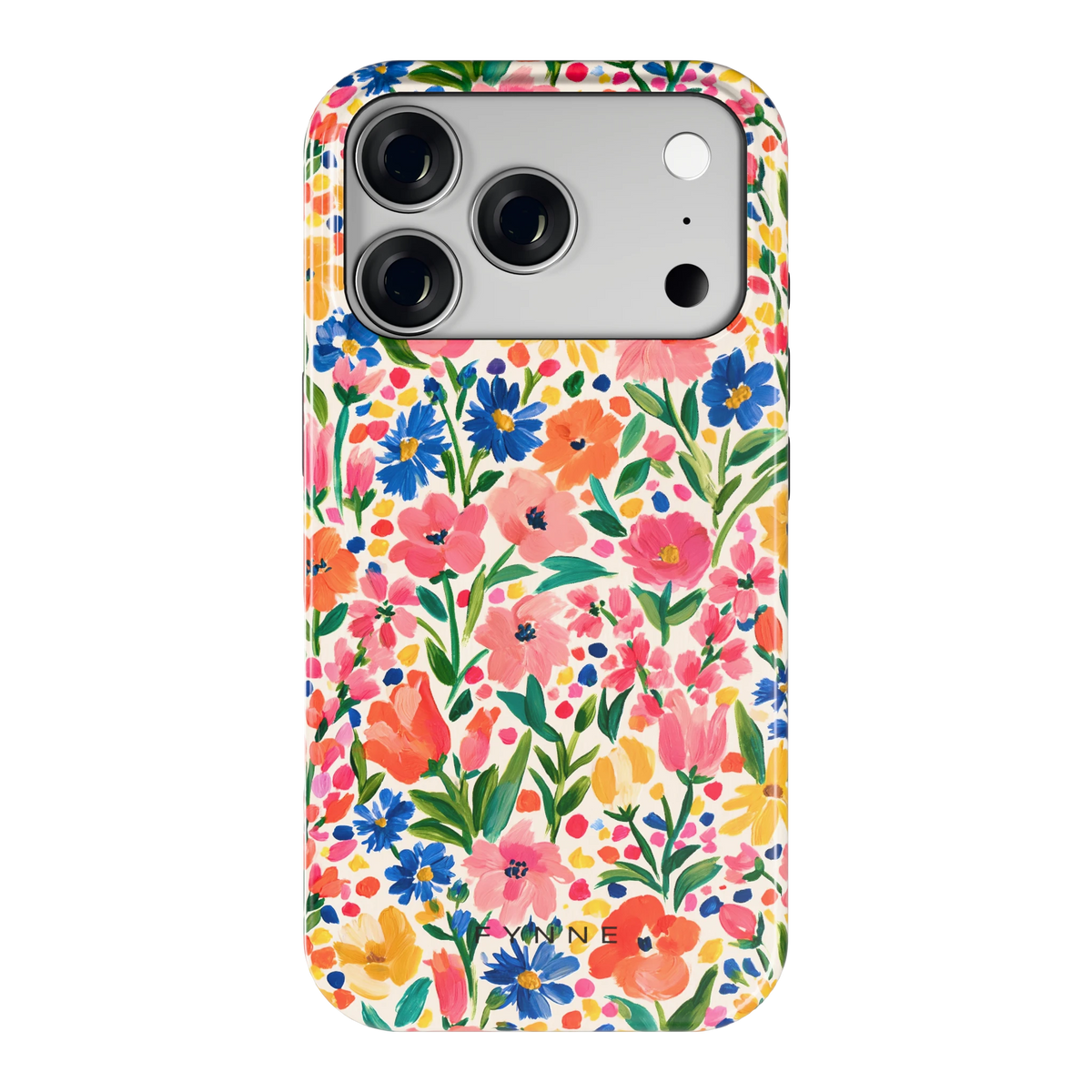 Geschilderd Bloemenveld hoesje voor iPhone 18 Pro, achterkant