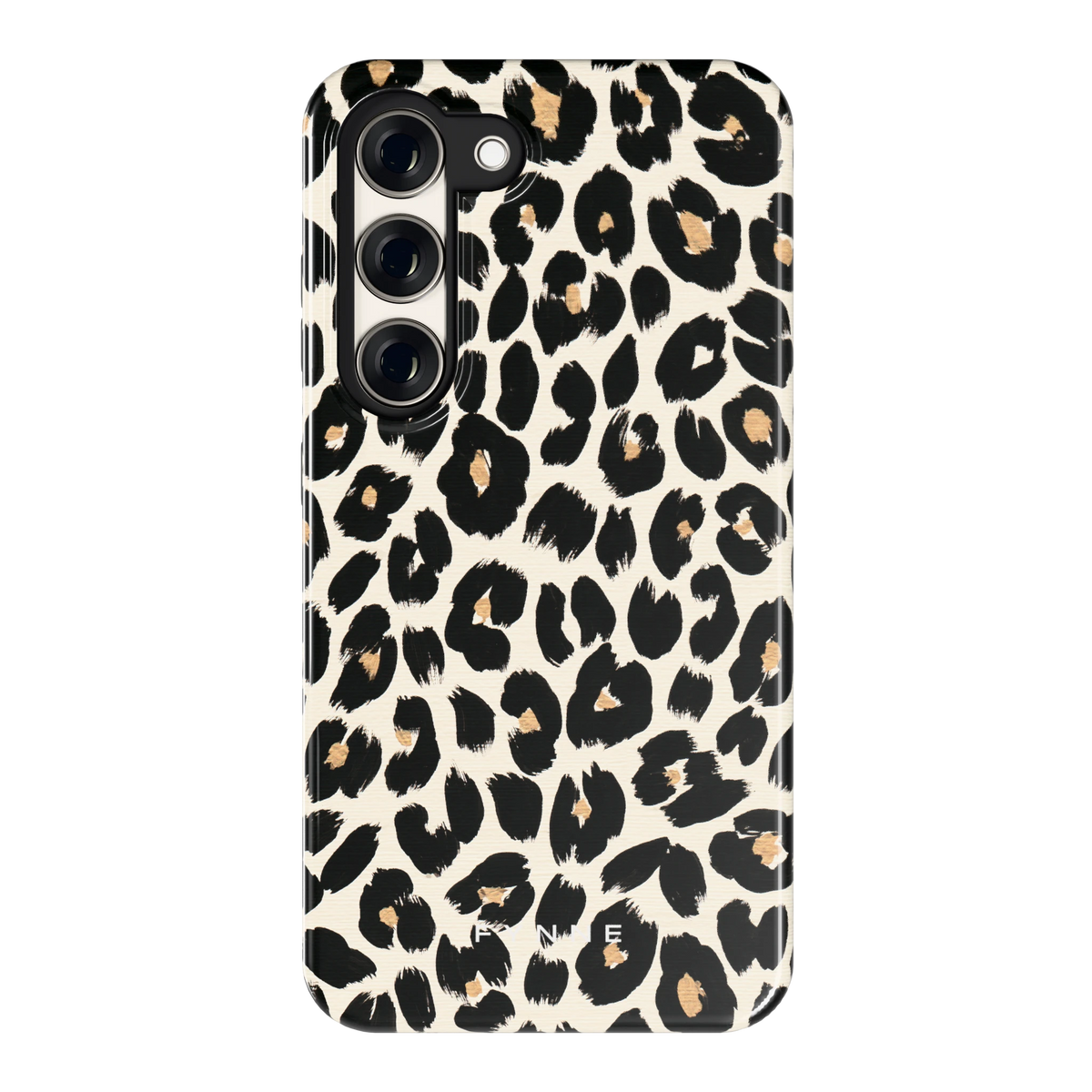 Geschilderde luipaard hoesje voor Galaxy S23, achterkant