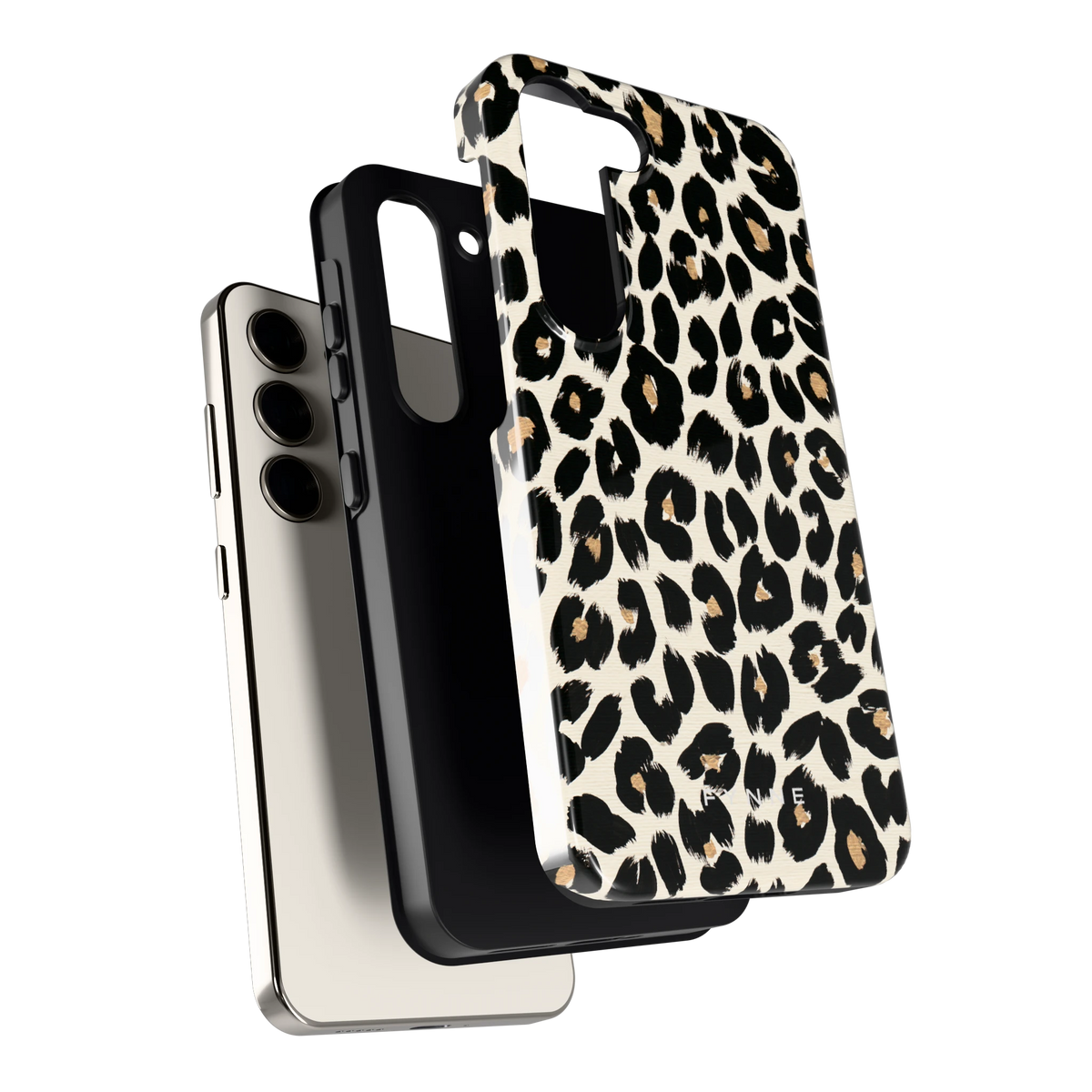 Geschilderde luipaard hoesje voor Galaxy S23, los van de telefoon
