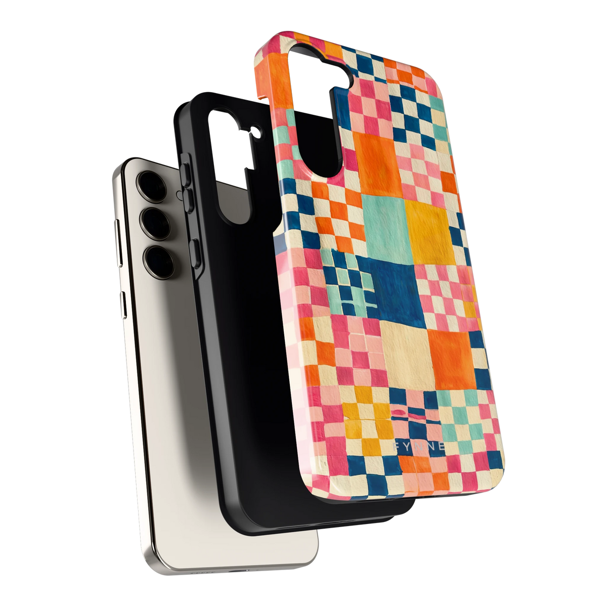 Geschilderd Patchwork hoesje voor Galaxy S23+, los van de telefoon