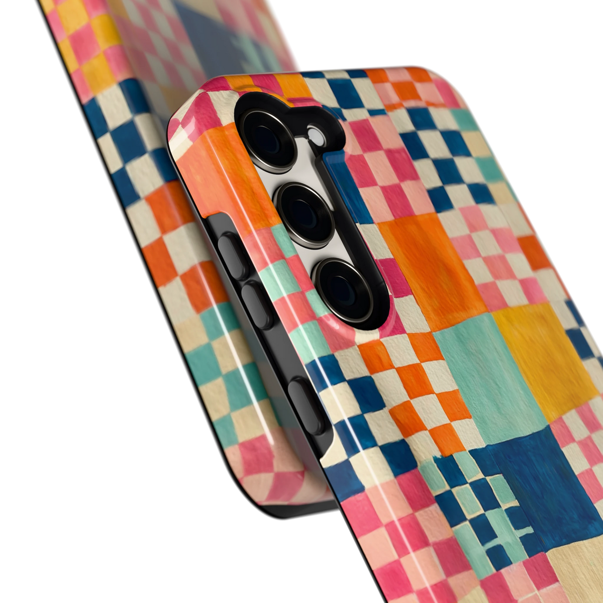 Geschilderd Patchwork hoesje voor Galaxy S23+, close-up