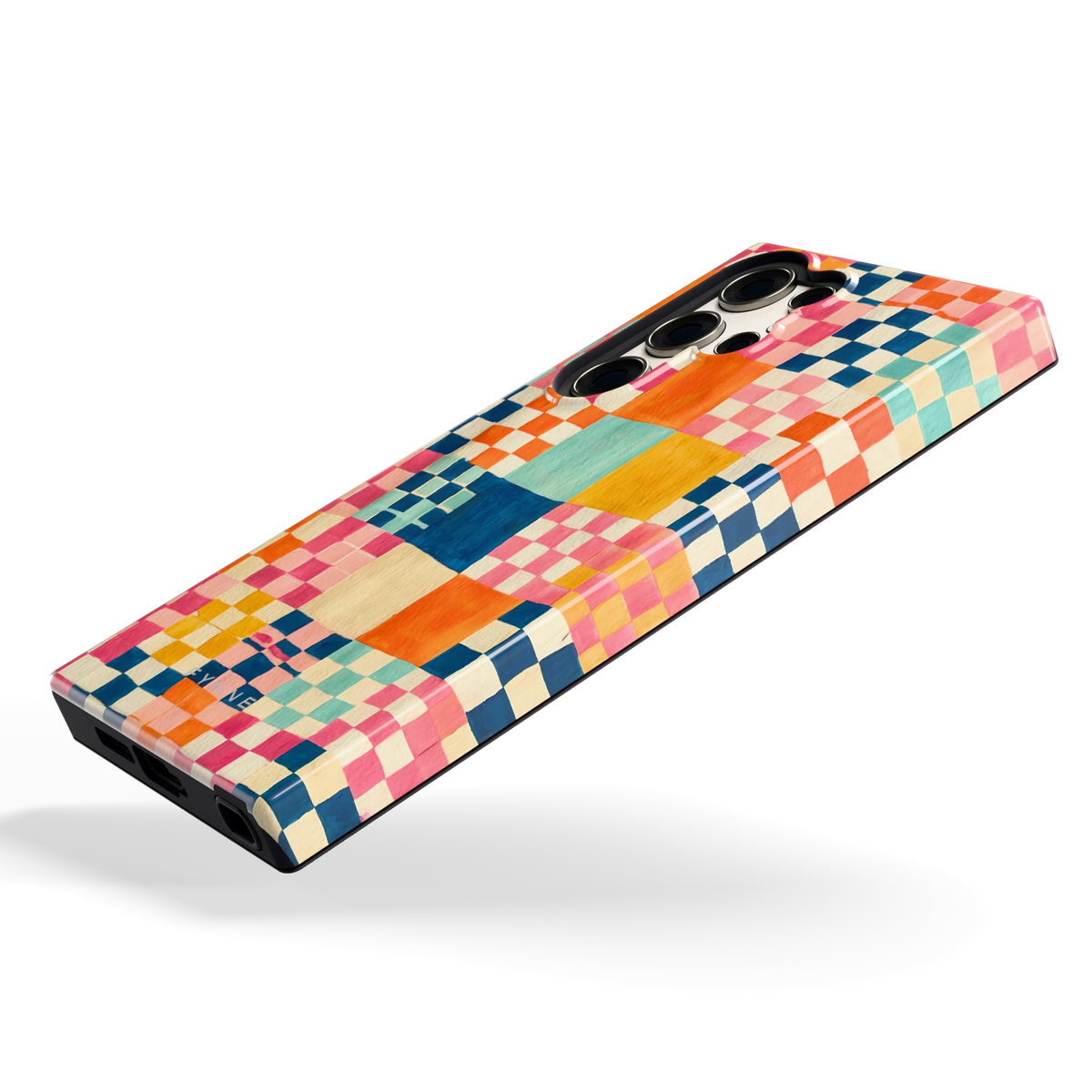 Geschilderd Patchwork hoesje voor Galaxy S23 Ultra, schuin