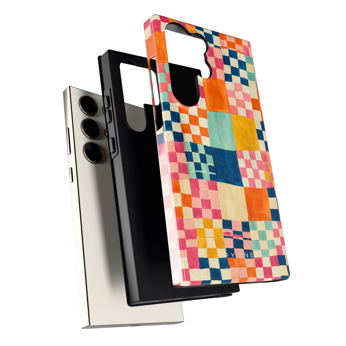 Geschilderd Patchwork hoesje voor Galaxy S23 Ultra, los van de telefoon