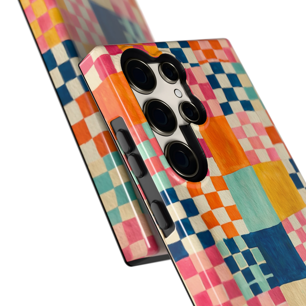 Geschilderd Patchwork hoesje voor Galaxy S23 Ultra, close-up