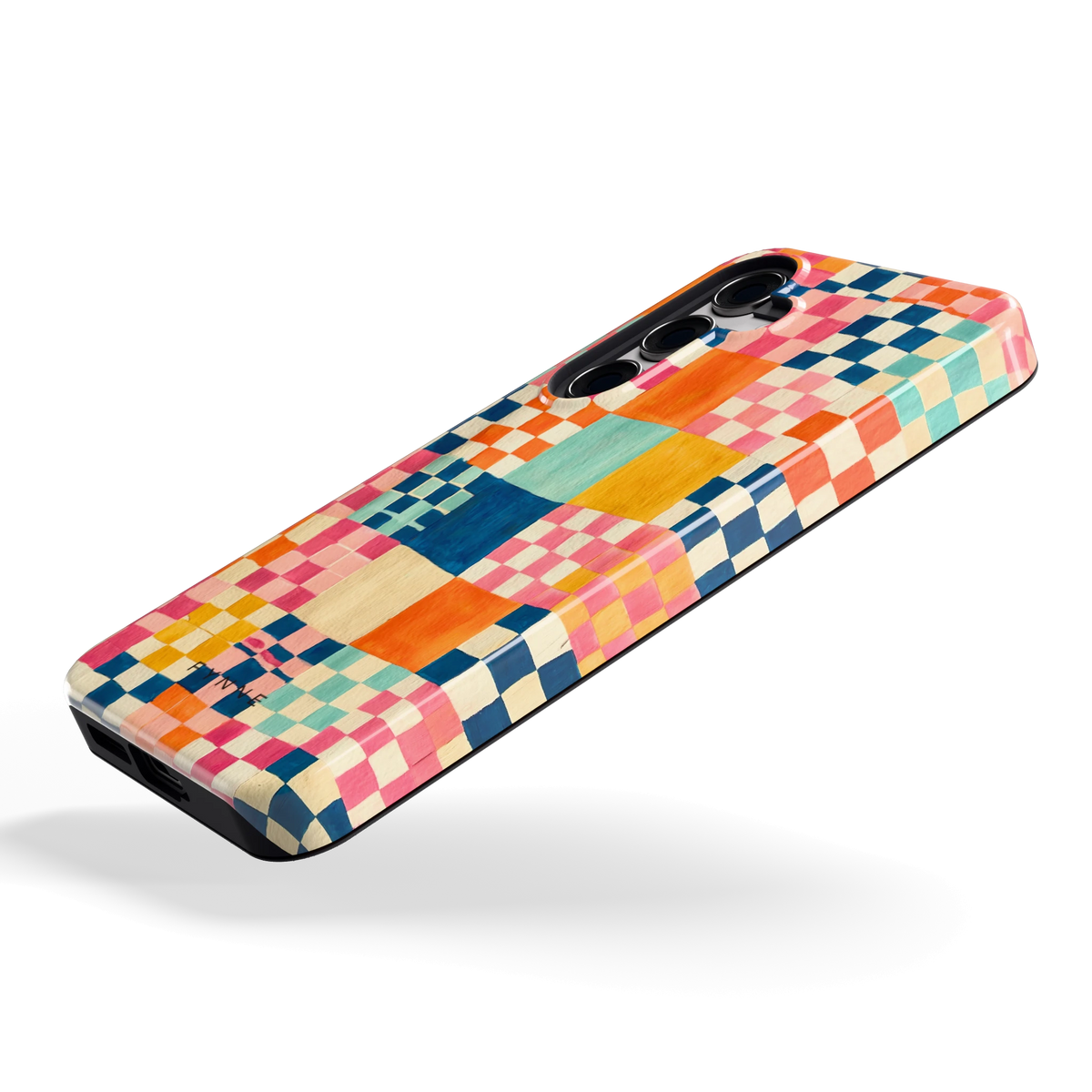 Geschilderd Patchwork hoesje voor Galaxy S24, schuin