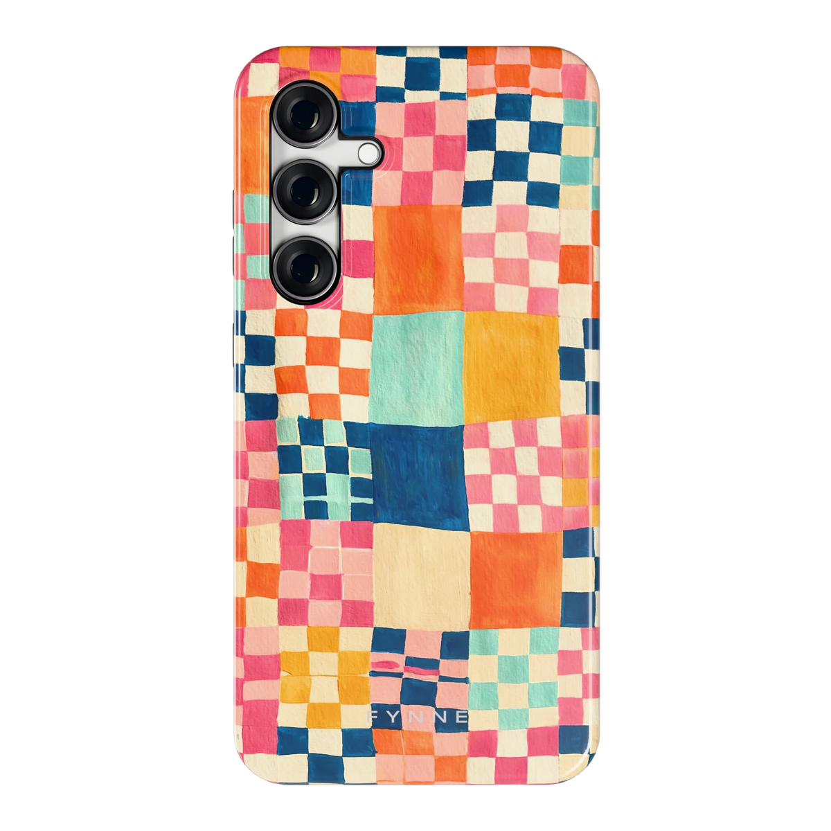 Geschilderd Patchwork hoesje voor Galaxy S24 FE, achterkant