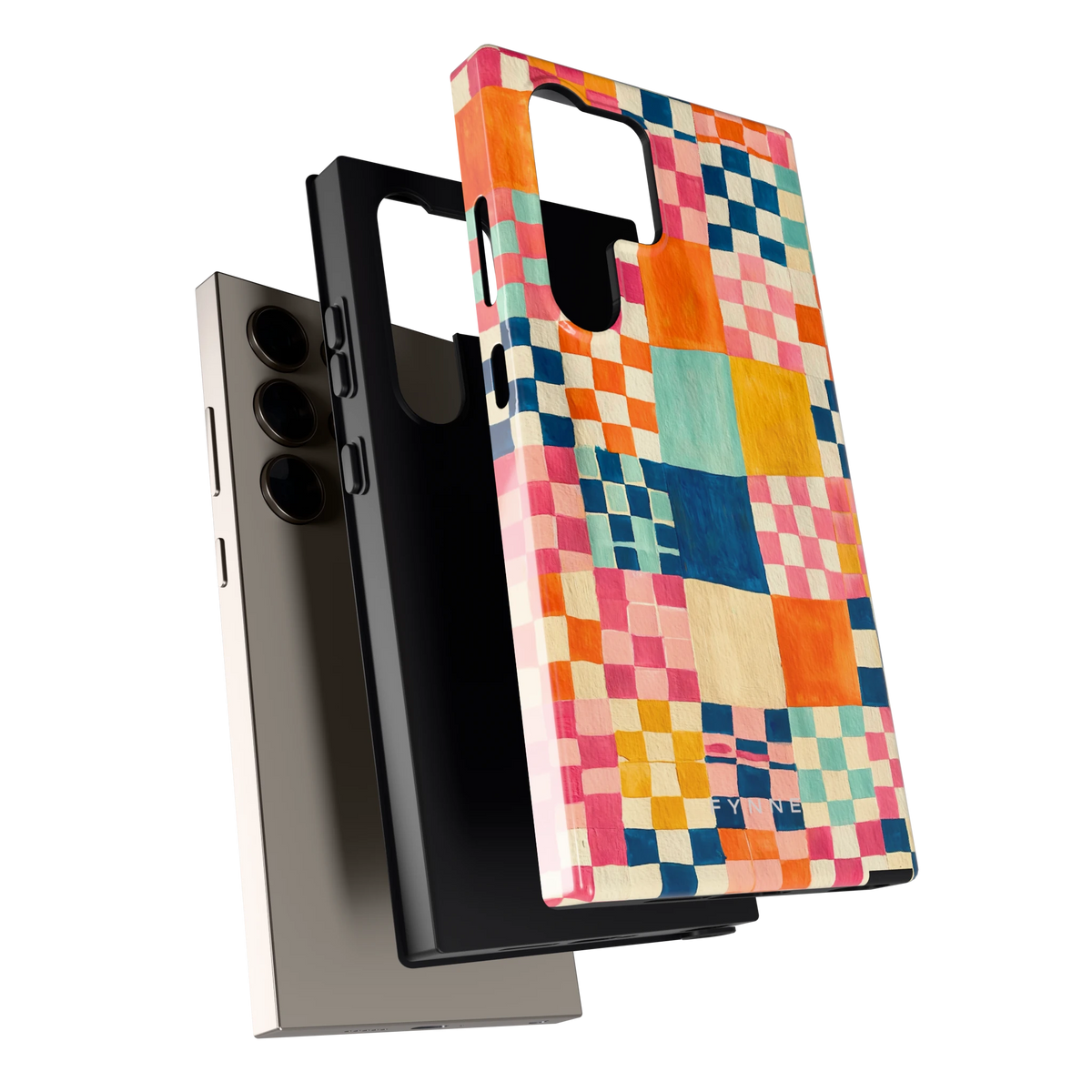 Geschilderd Patchwork hoesje voor Galaxy S24 Ultra, los van de telefoon