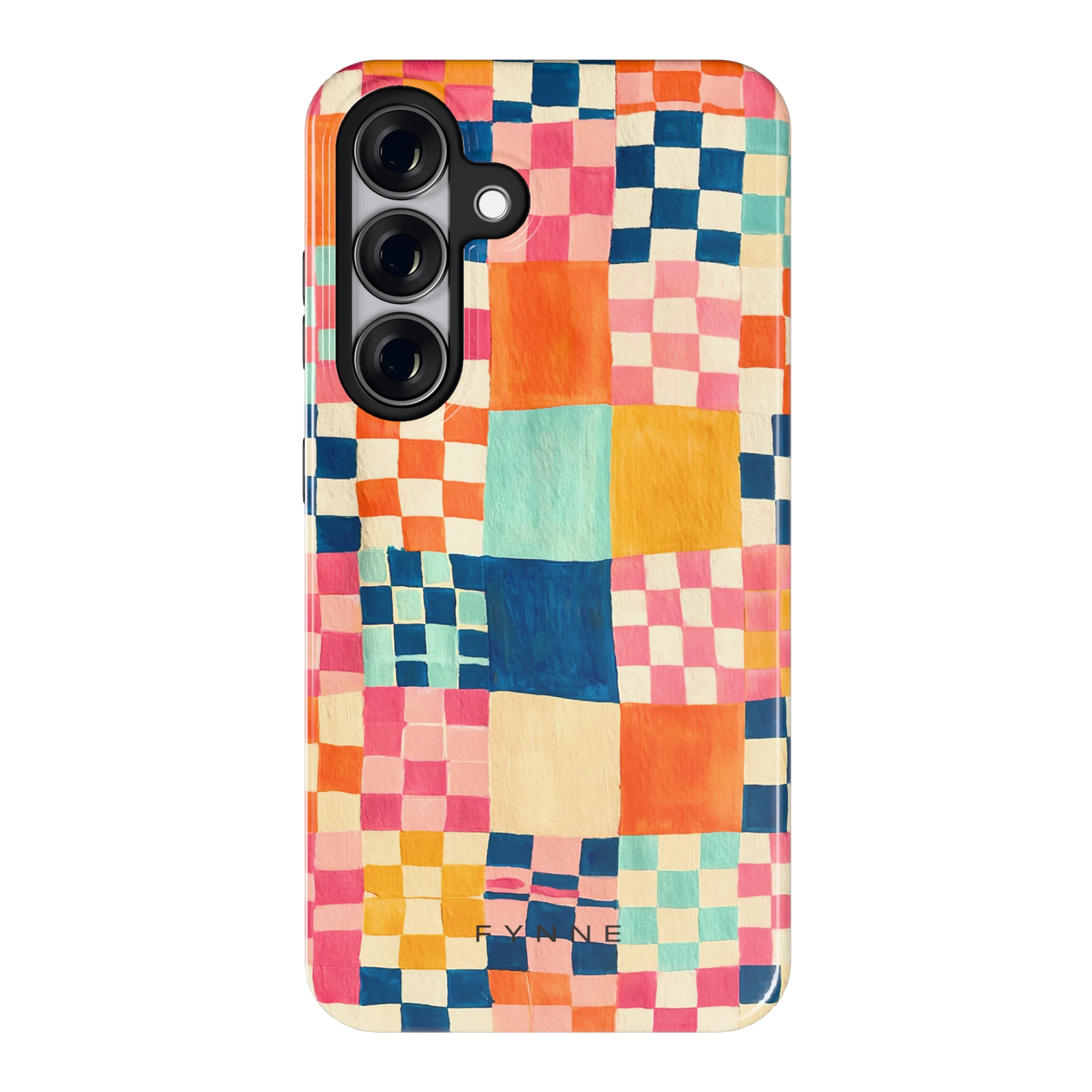 Geschilderd Patchwork hoesje voor Galaxy S25, achterkant