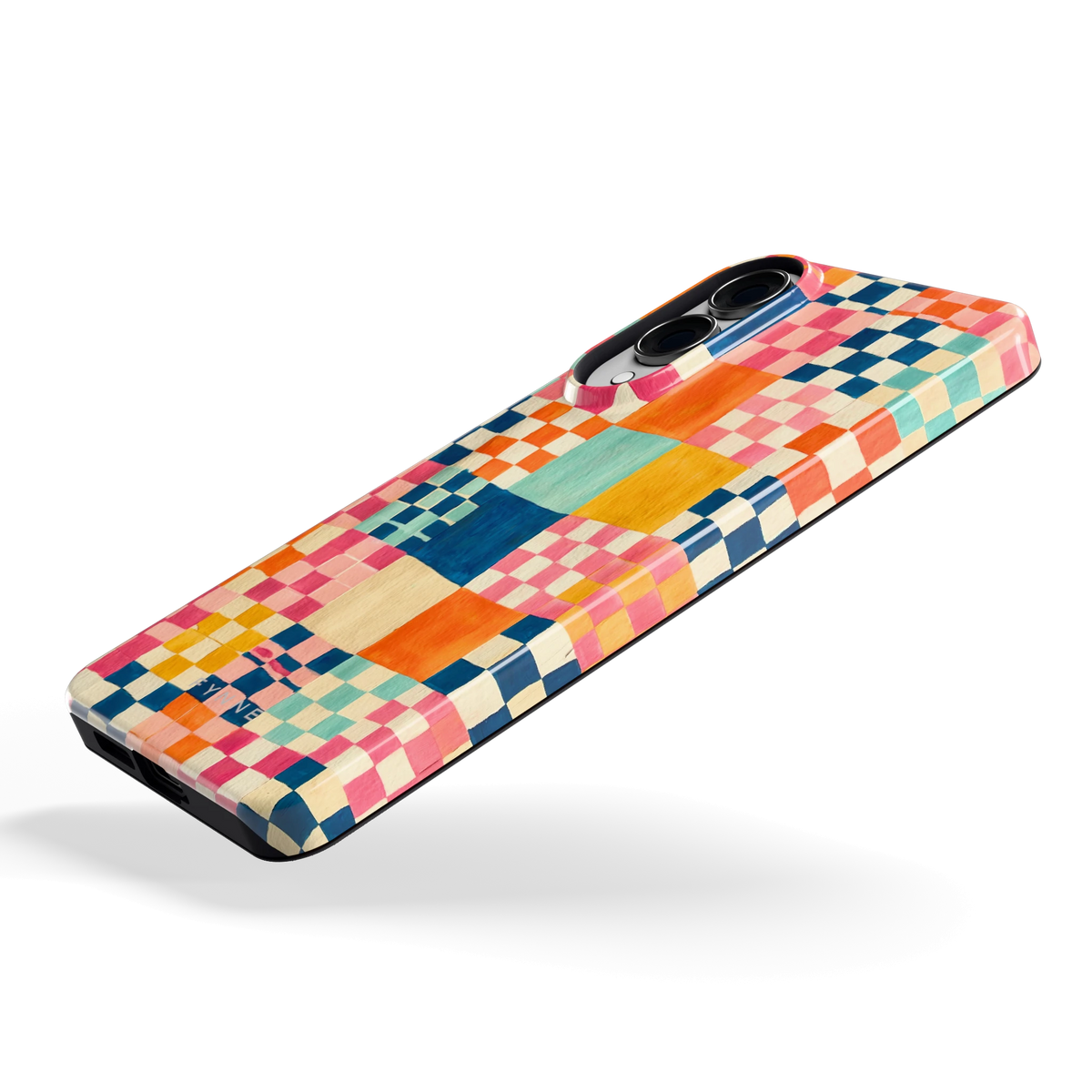 Geschilderd Patchwork hoesje voor Galaxy S25 Edge, schuin