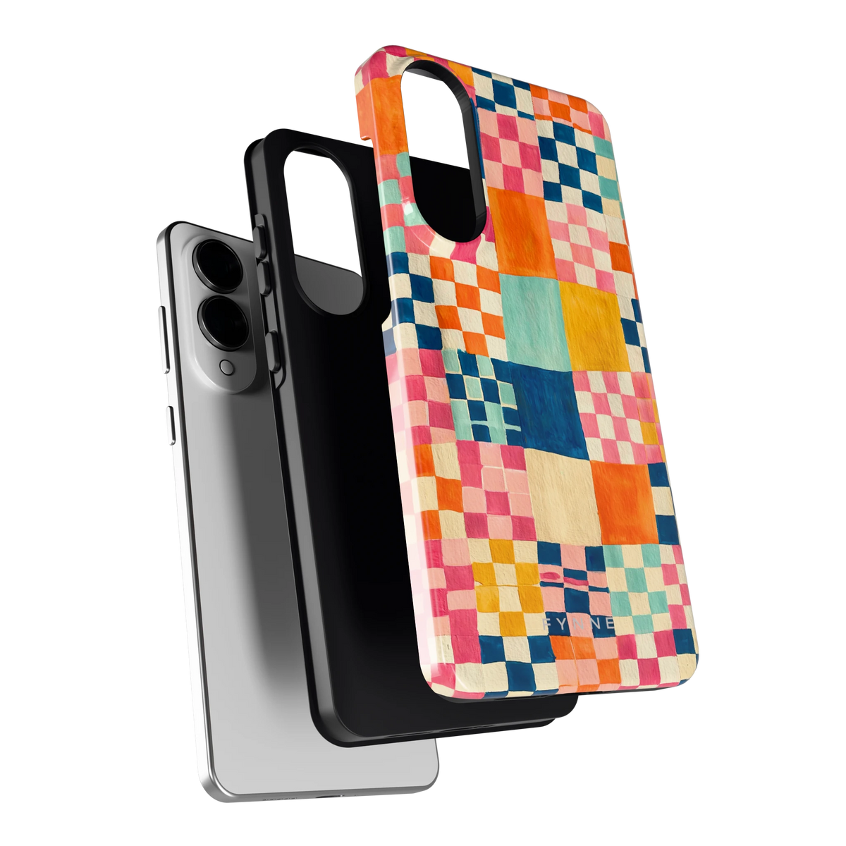 Geschilderd Patchwork hoesje voor Galaxy S25 Edge, los van de telefoon