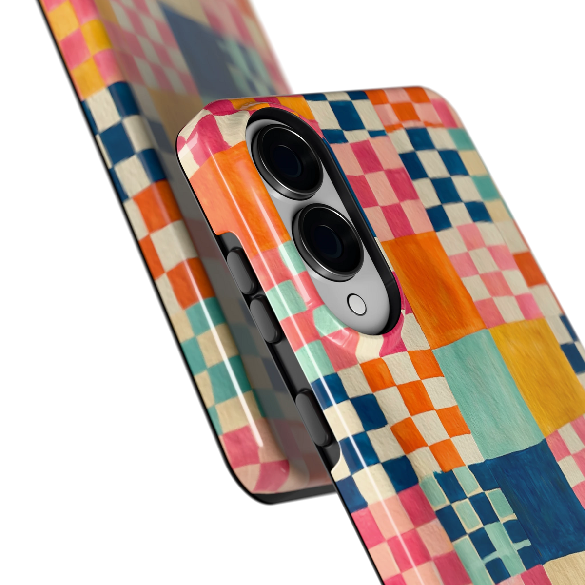 Geschilderd Patchwork hoesje voor Galaxy S25 Edge, close-up