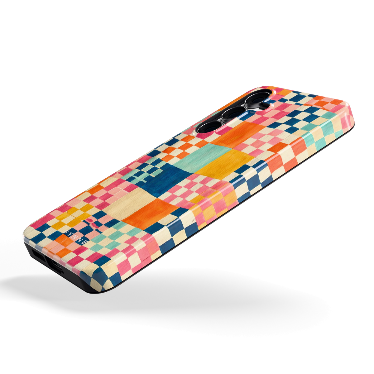 Geschilderd Patchwork hoesje voor Galaxy S25 FE, schuin