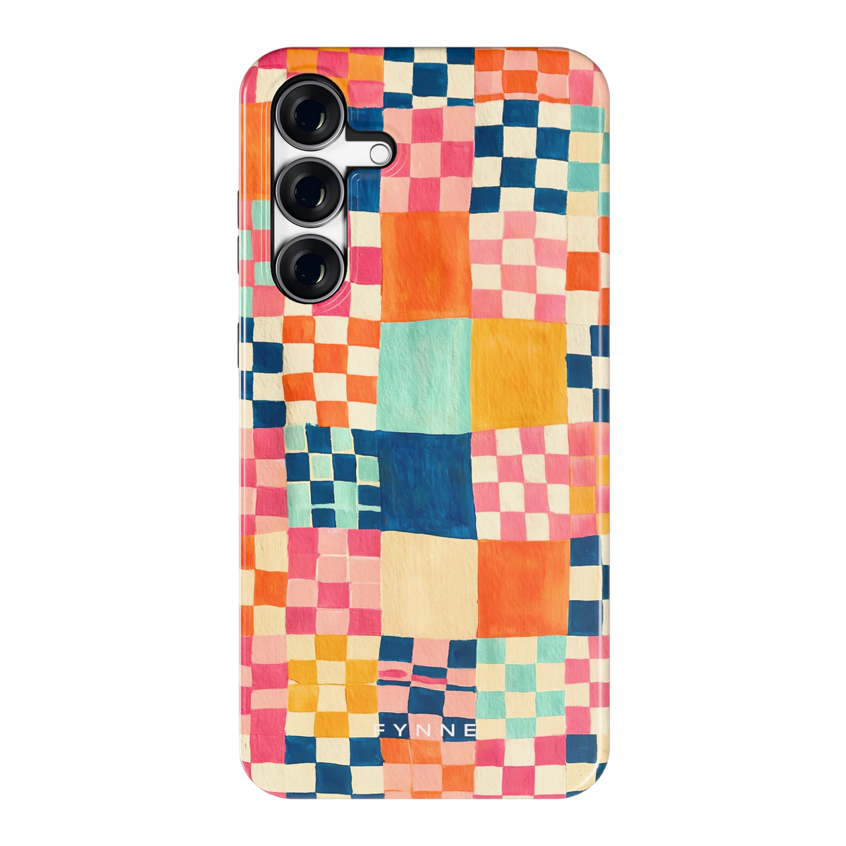 Geschilderd Patchwork hoesje voor Galaxy S25 FE, achterkant