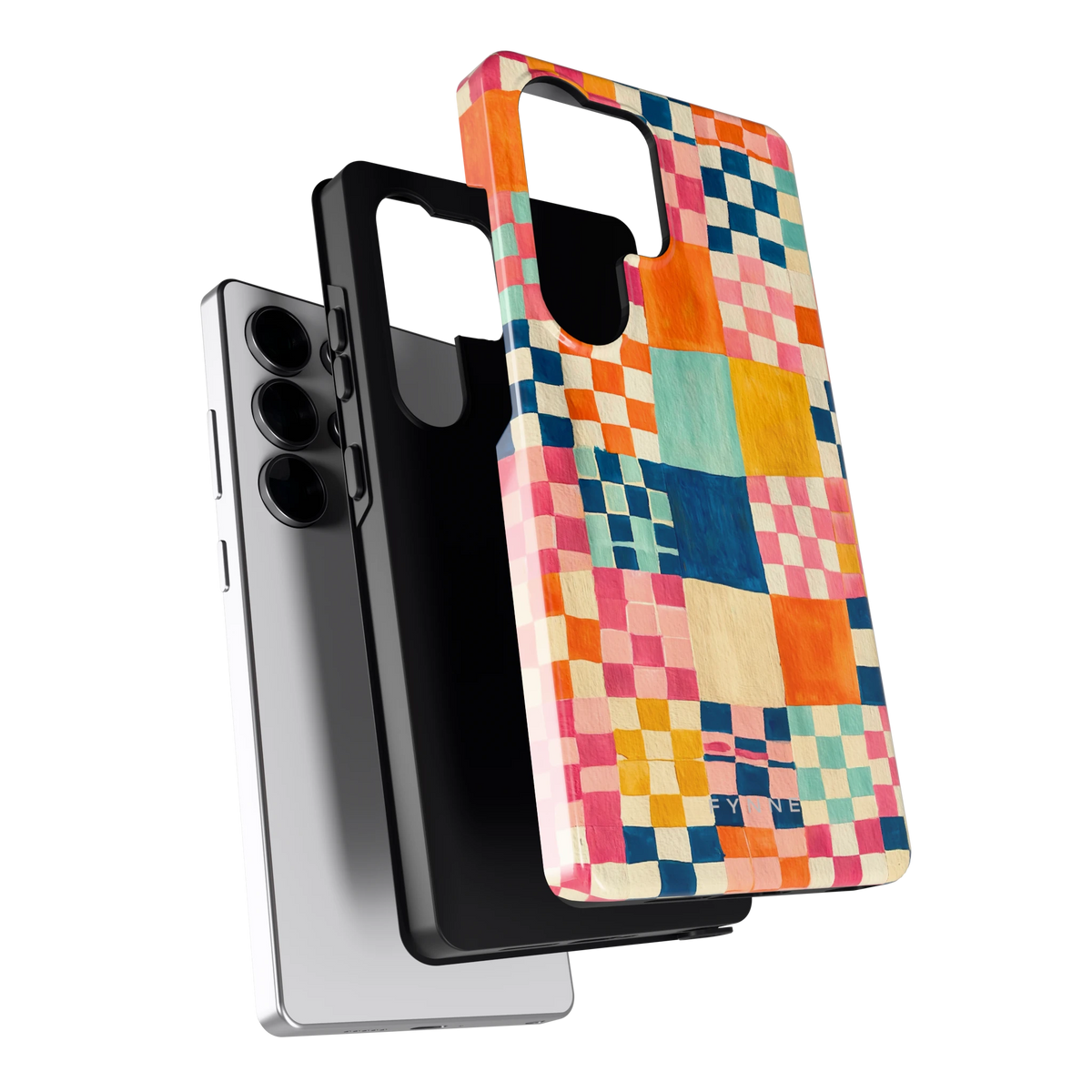 Geschilderd Patchwork hoesje voor Galaxy S25 Ultra, los van de telefoon