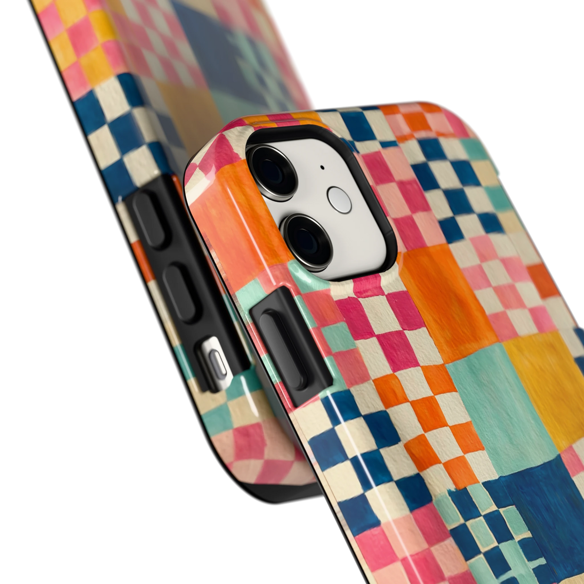 Geschilderd Patchwork hoesje voor iPhone 11, close-up