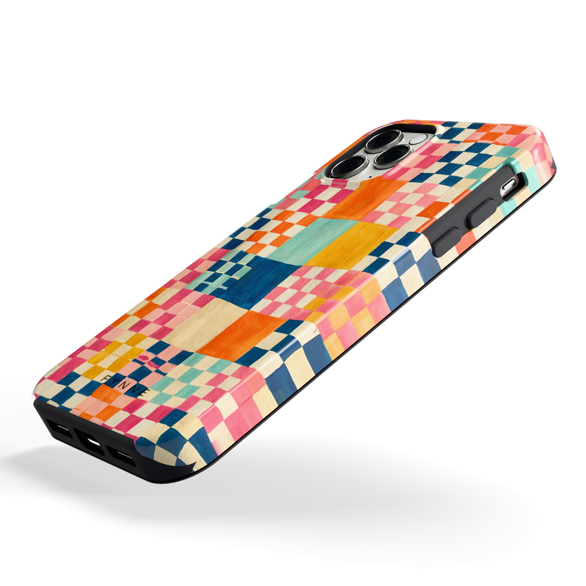 Geschilderd Patchwork hoesje voor iPhone 11 Pro, schuin