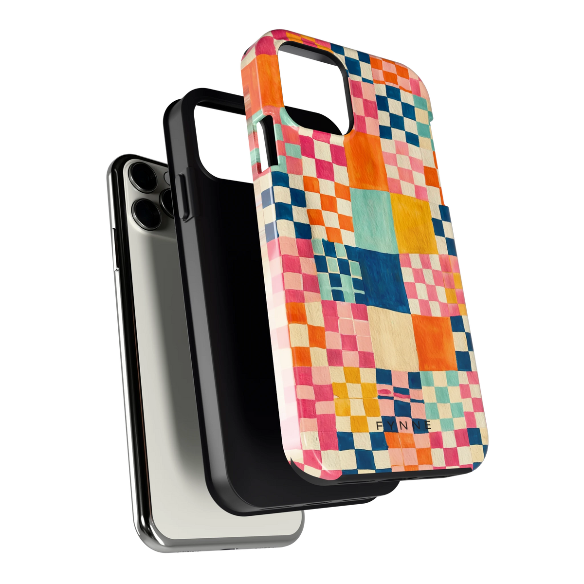 Geschilderd Patchwork hoesje voor iPhone 11 Pro, los van de telefoon