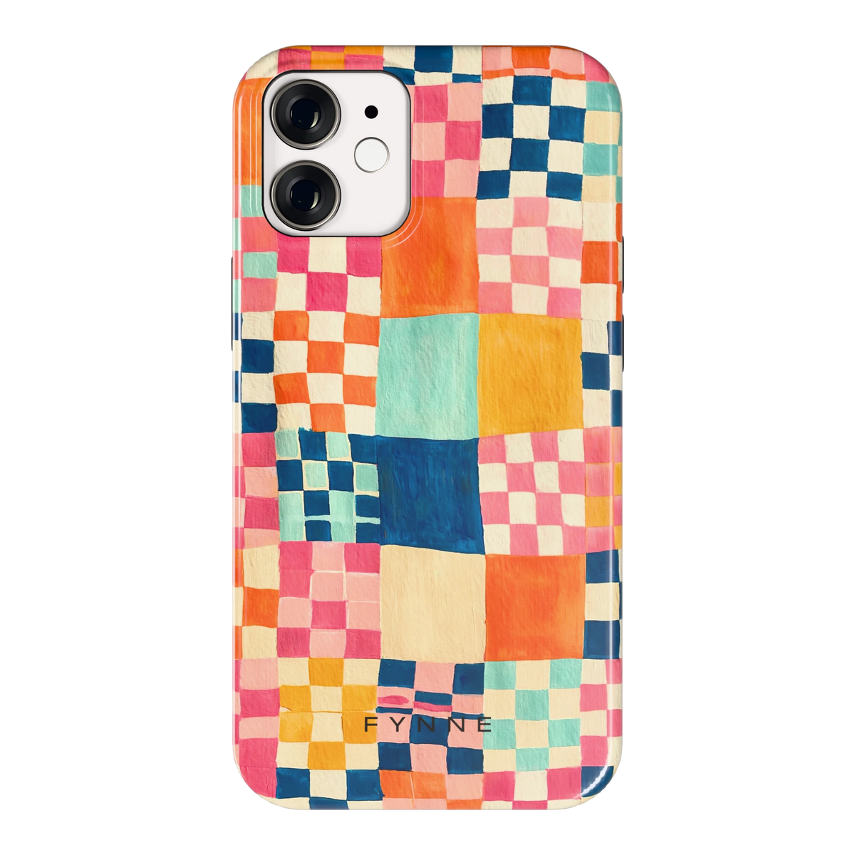 Geschilderd Patchwork hoesje voor iPhone 12 mini, achterkant