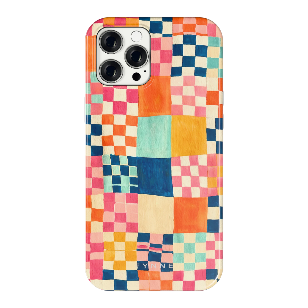 Geschilderd Patchwork hoesje voor iPhone 12 Pro Max, achterkant